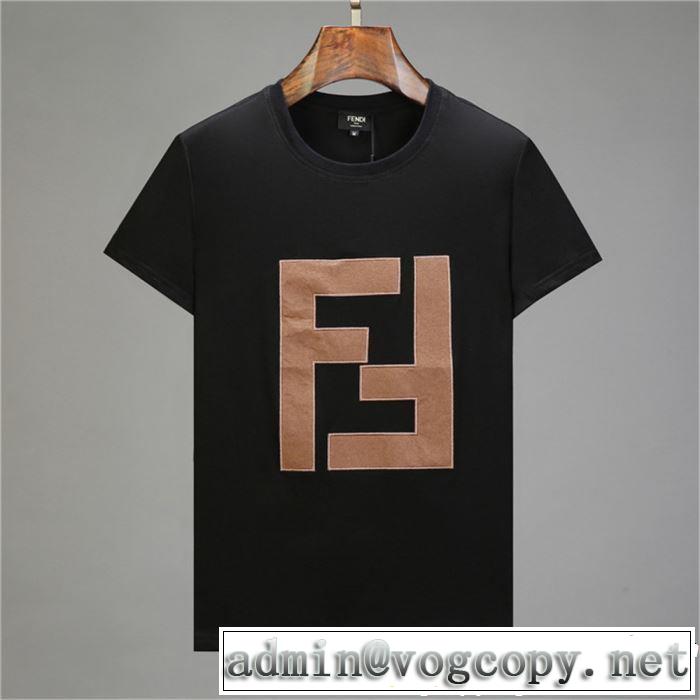 オシャレ印象で人気の高い FENDI フェンディ 半袖Tシャツ 2色可選 2019春夏人気トレンドアイテム