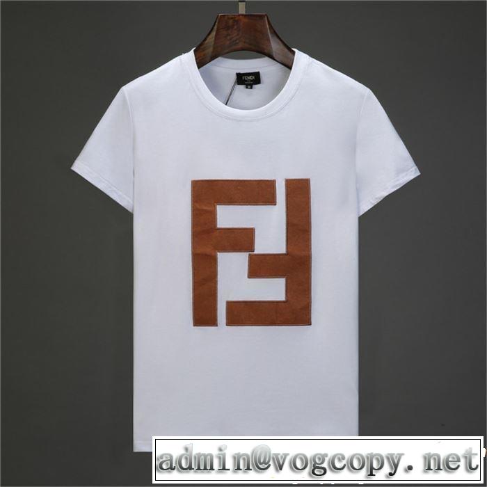 オシャレ印象で人気の高い FENDI フェンディ 半袖Tシャツ 2色可選 2019春夏人気トレンドアイテム