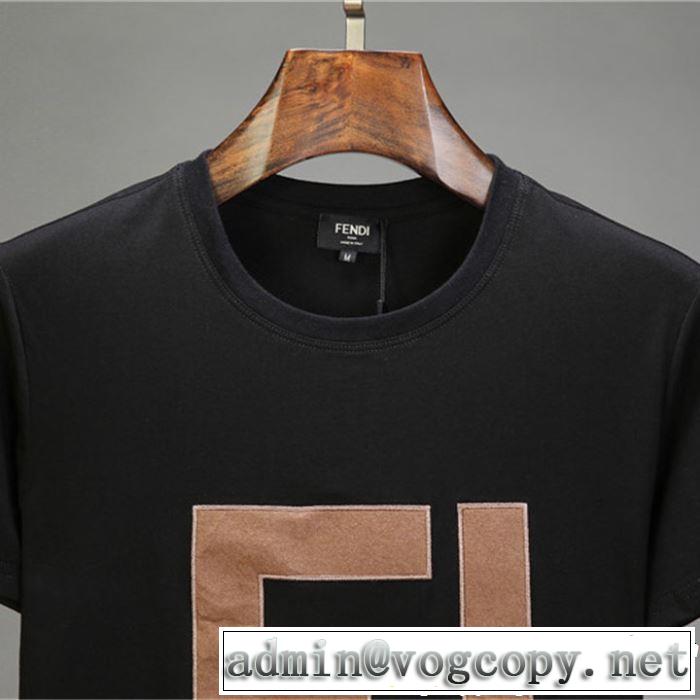 オシャレ印象で人気の高い FENDI フェンディ 半袖Tシャツ 2色可選 2019春夏人気トレンドアイテム