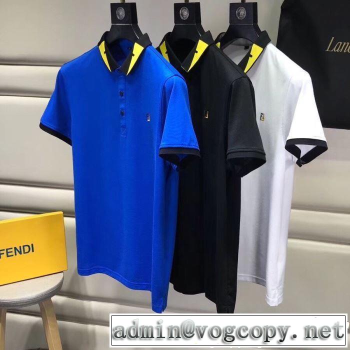 春夏シンプルファッションでOK！ 半袖Tシャツ FENDI フェンディ 3色可選 2019年最新ファッション