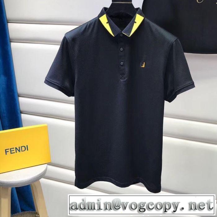 春夏シンプルファッションでOK！ 半袖Tシャツ FENDI フェンディ 3色可選 2019年最新ファッション