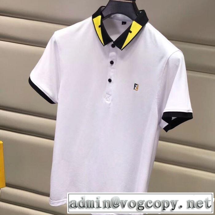 春夏シンプルファッションでOK！ 半袖Tシャツ FENDI フェンディ 3色可選 2019年最新ファッション
