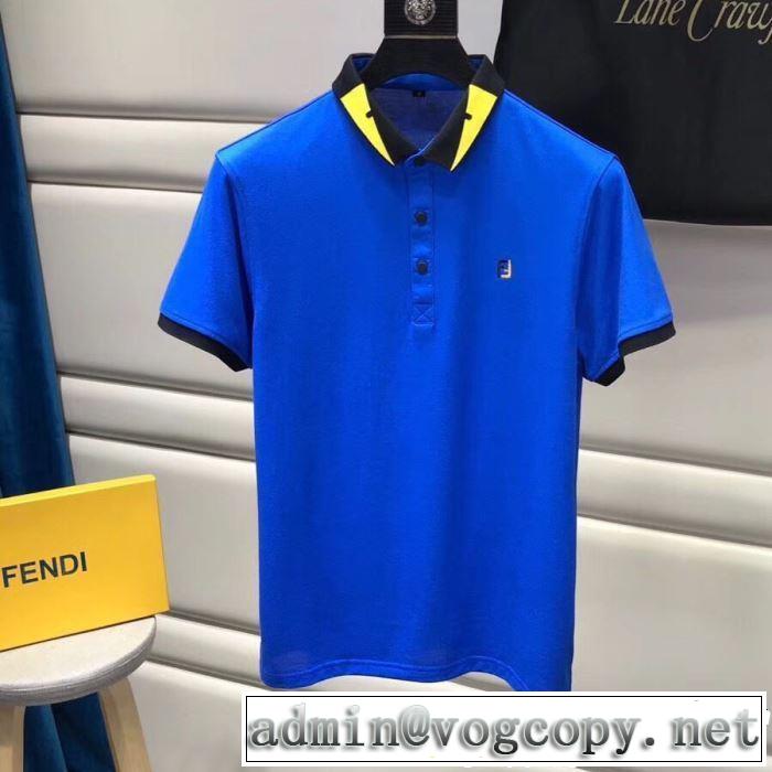春夏シンプルファッションでOK！ 半袖Tシャツ FENDI フェンディ 3色可選 2019年最新ファッション
