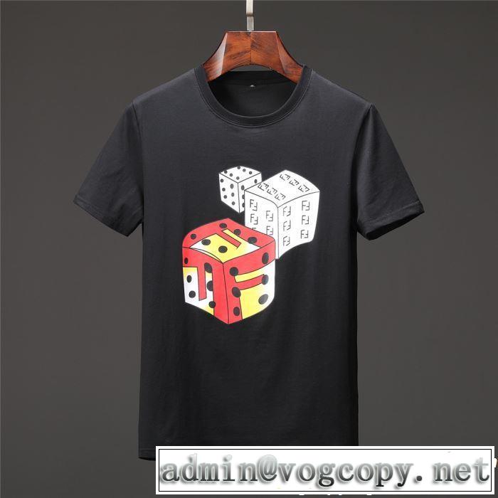 大人の華やかさを演出 2019年春夏のトレンドアイテム FENDI フェンディ 半袖Tシャツ 2色可選