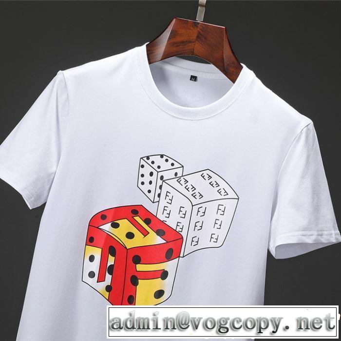 大人の華やかさを演出 2019年春夏のトレンドアイテム FENDI フェンディ 半袖Tシャツ 2色可選
