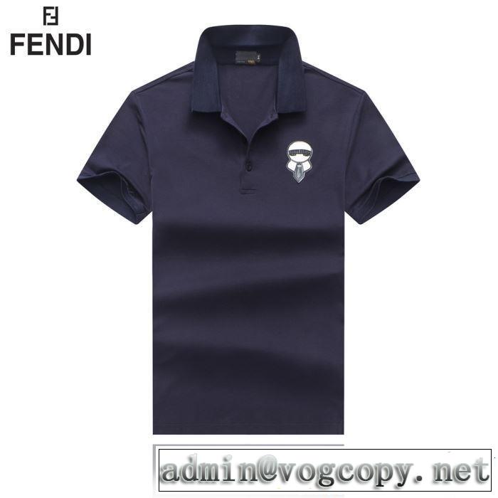 夏に良く似合うちょっと新品 大人カジュアル夏ファッション2019 FENDI フェンディ 半袖Tシャツ 2色可選