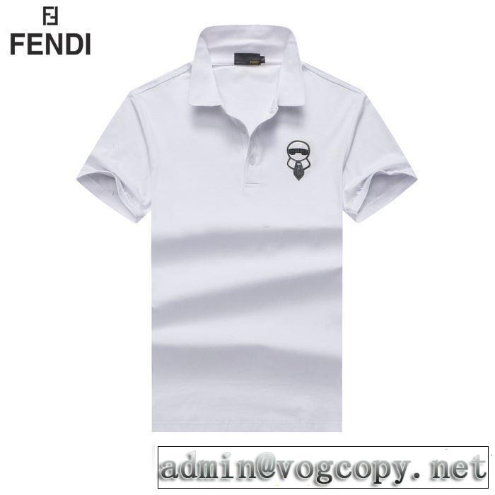 夏に良く似合うちょっと新品 大人カジュアル夏ファッション2019 FENDI フェンディ 半袖Tシャツ 2色可選