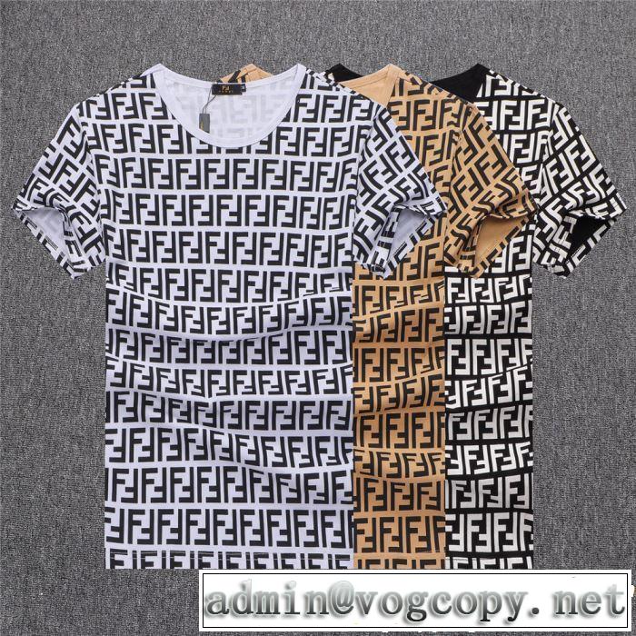 上品な涼やかさある印象に  FENDI フェンディ 半袖Tシャツ 3色可選 2019春夏のトレンド新商品