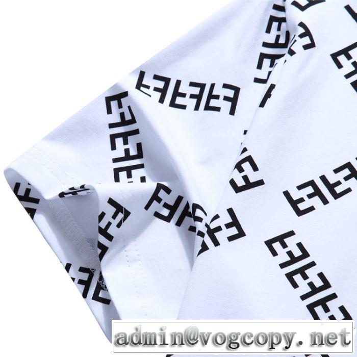 最新のトレンドブランド人気的 2019春夏トレンドアイテム FENDI フェンディ 半袖Tシャツ 3色可選