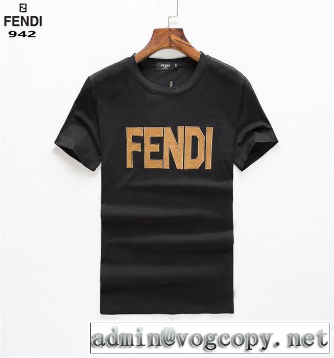 おしゃれデザインも大人気 FENDI フェンディ 半袖Tシャツ 2色可選 【2019春夏】最新コレクション
