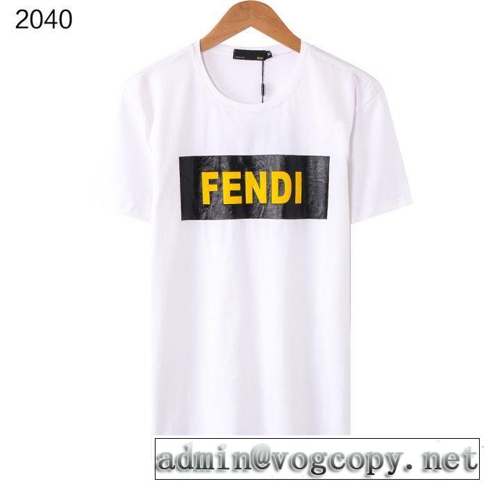 4色可選 半袖Tシャツ 春夏の流行りトップス 2019年春夏のトレンドアイテム FENDI フェンディ