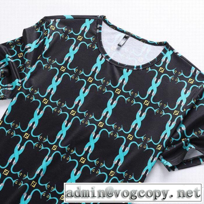 FENDI フェンディ 半袖Tシャツ 2色可選 清涼感とカジュアルスタイル 2019年春夏のトレンドアイテム