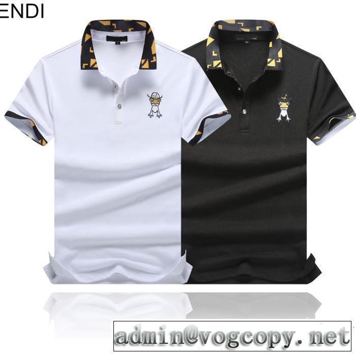 今季流行りの人気新作 2019春夏も引き続きトレンド FENDI フェンディ 半袖Tシャツ 2色可選
