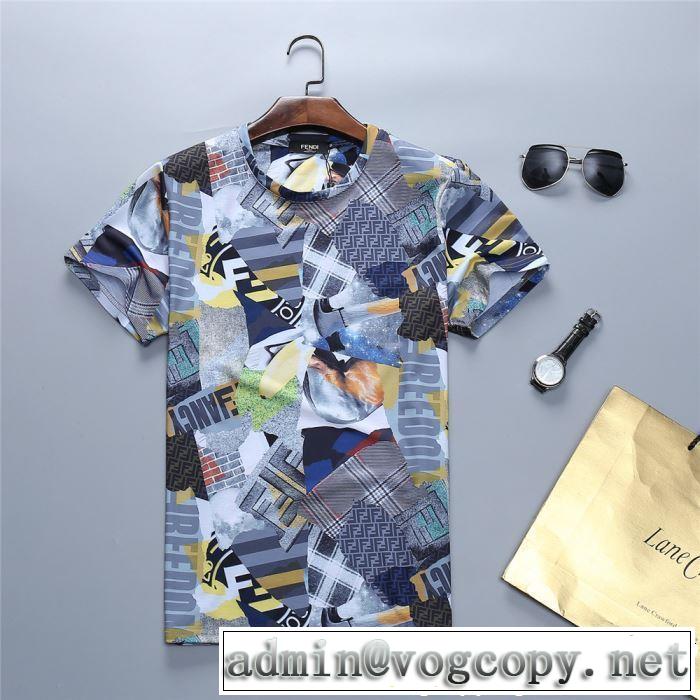 FENDI フェンディ 半袖Tシャツ 2019年春夏流行ファッション 大人可愛いスタイル 大人っぽく見せ新作