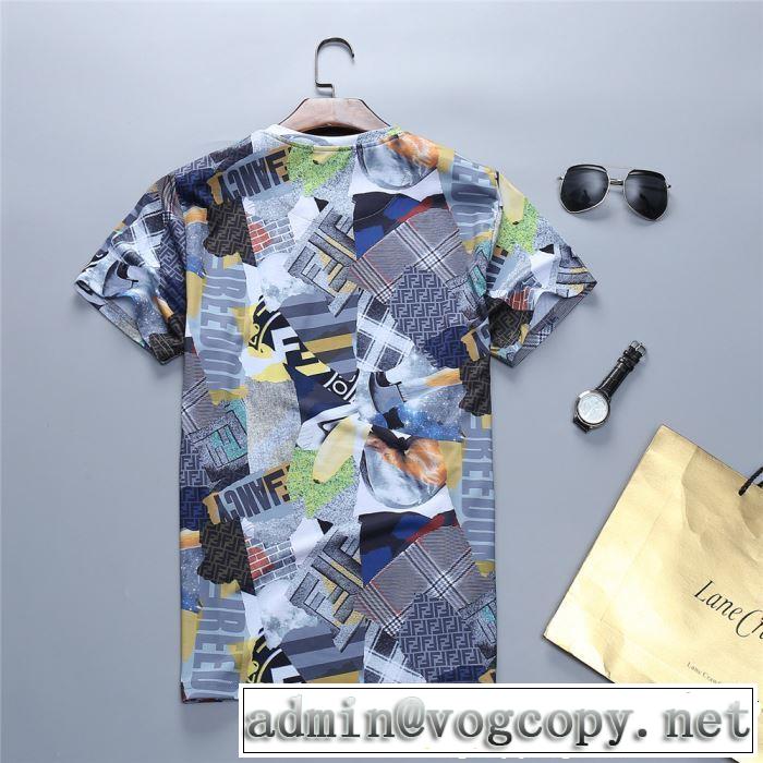 FENDI フェンディ 半袖Tシャツ 2019年春夏流行ファッション 大人可愛いスタイル 大人っぽく見せ新作