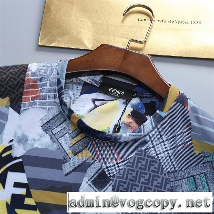 FENDI フェンディ 半袖Tシャツ 2019年春夏流行ファッション 大人可愛いスタイル 大人っぽく見せ新作