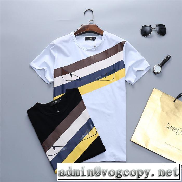 上品な涼やかさある印象に FENDI フェンディ 半袖Tシャツ 2色可選 2019年の夏のマスト 今人気の秘訣