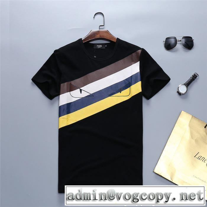 上品な涼やかさある印象に FENDI フェンディ 半袖Tシャツ 2色可選 2019年の夏のマスト 今人気の秘訣