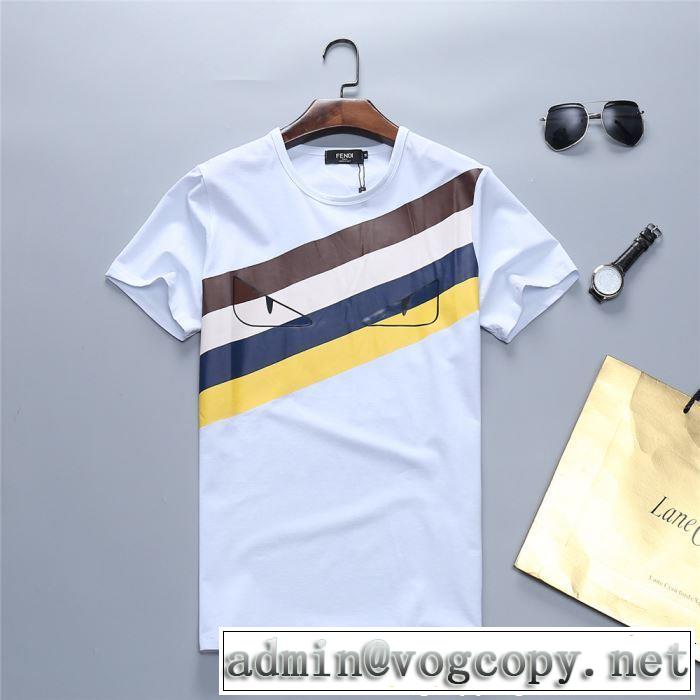 上品な涼やかさある印象に FENDI フェンディ 半袖Tシャツ 2色可選 2019年の夏のマスト 今人気の秘訣