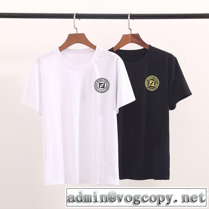 2色可選 半袖Tシャツ 男女兼用 大人の華やかさを演出 2019年春夏のトレンドアイテム FENDI フェンディ