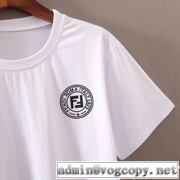 2色可選 半袖Tシャツ 男女兼用 大人の華やかさを演出 2019年春夏のトレンドアイテム FENDI フェンディ