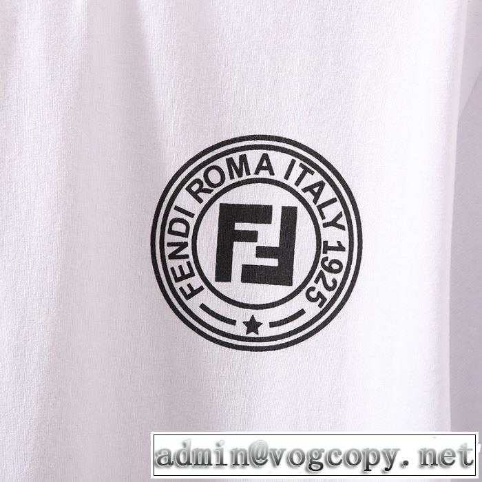 2色可選 半袖Tシャツ 男女兼用 大人の華やかさを演出 2019年春夏のトレンドアイテム FENDI フェンディ