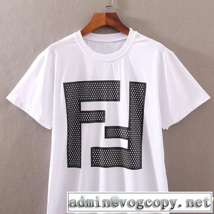 FENDI フェンディ 半袖Tシャツ 2色可選 2019即旬な装いに リラックススタイルが実現 男女兼用