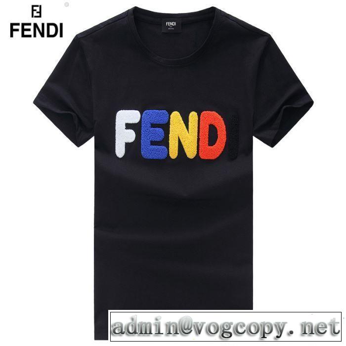 今年は大きめの新作がトレンド FENDI フェンディ 半袖Tシャツ 4色可選 2019春夏人気トレンドアイテム