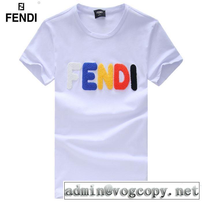今年は大きめの新作がトレンド FENDI フェンディ 半袖Tシャツ 4色可選 2019春夏人気トレンドアイテム