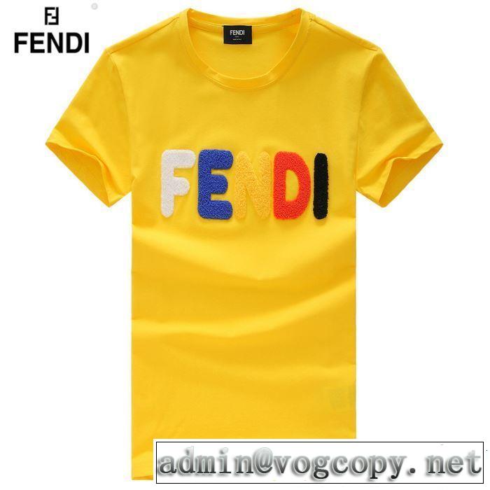 今年は大きめの新作がトレンド FENDI フェンディ 半袖Tシャツ 4色可選 2019春夏人気トレンドアイテム