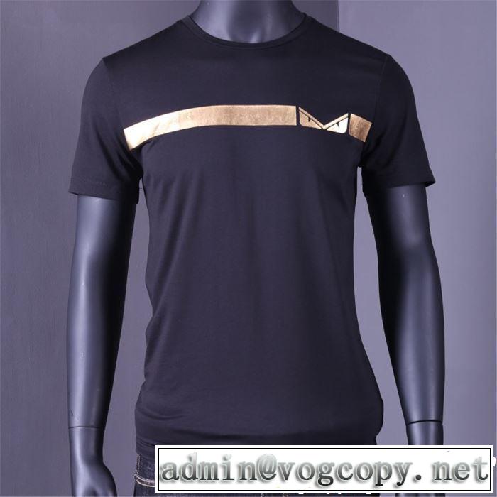 FENDI フェンディ 半袖Tシャツ 2色可選 夏ファッションのおすすめ 大人カジュアル夏ファッション2019