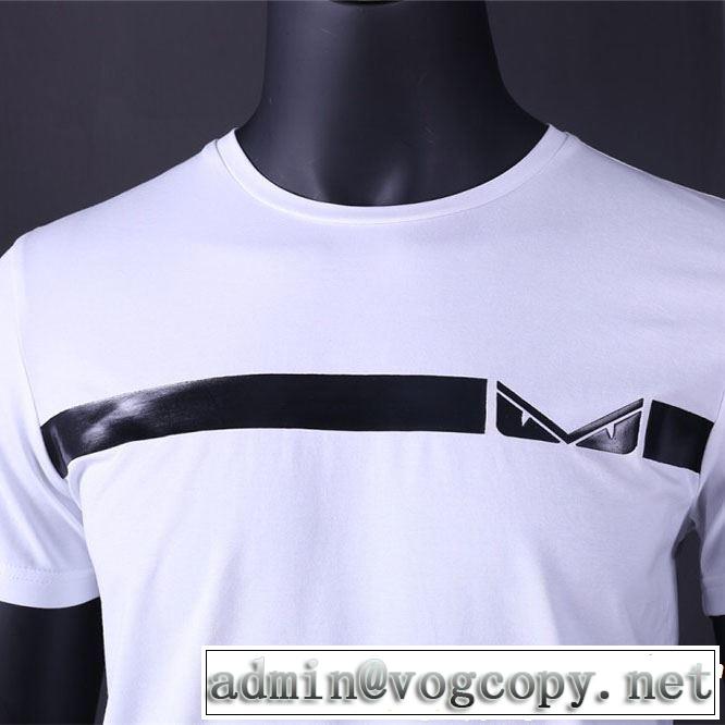 FENDI フェンディ 半袖Tシャツ 2色可選 夏ファッションのおすすめ 大人カジュアル夏ファッション2019