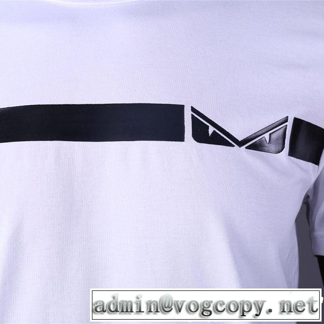 FENDI フェンディ 半袖Tシャツ 2色可選 夏ファッションのおすすめ 大人カジュアル夏ファッション2019