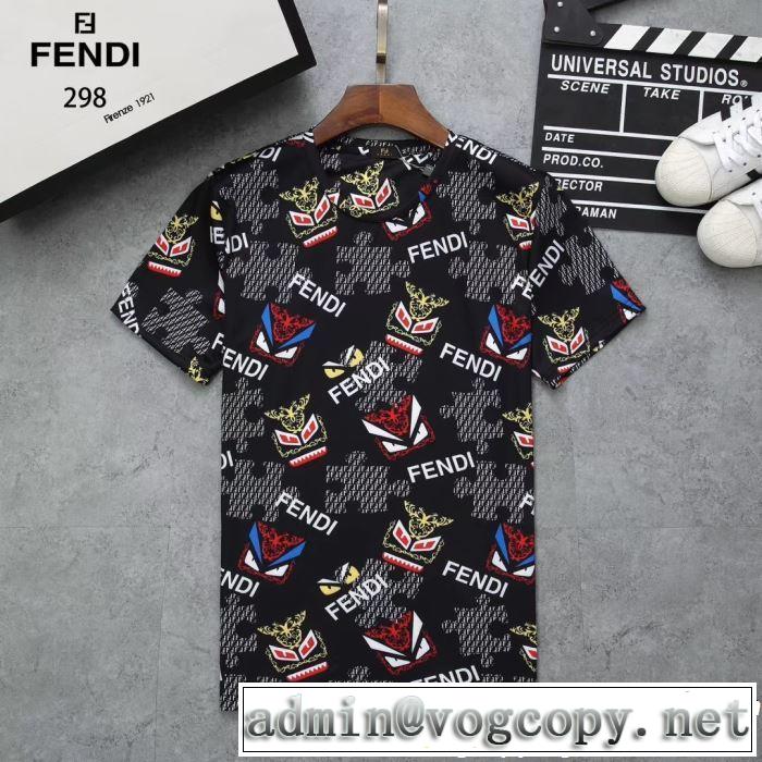 上品な涼やかさある印象に 《2019年》今、注目のストリート FENDI フェンディ 半袖Tシャツ 3色可選