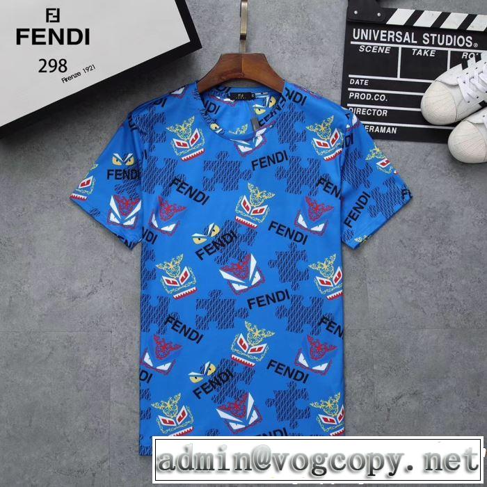 上品な涼やかさある印象に 《2019年》今、注目のストリート FENDI フェンディ 半袖Tシャツ 3色可選