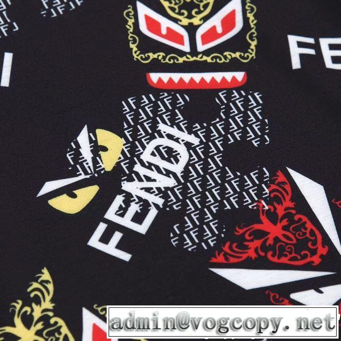 上品な涼やかさある印象に 《2019年》今、注目のストリート FENDI フェンディ 半袖Tシャツ 3色可選