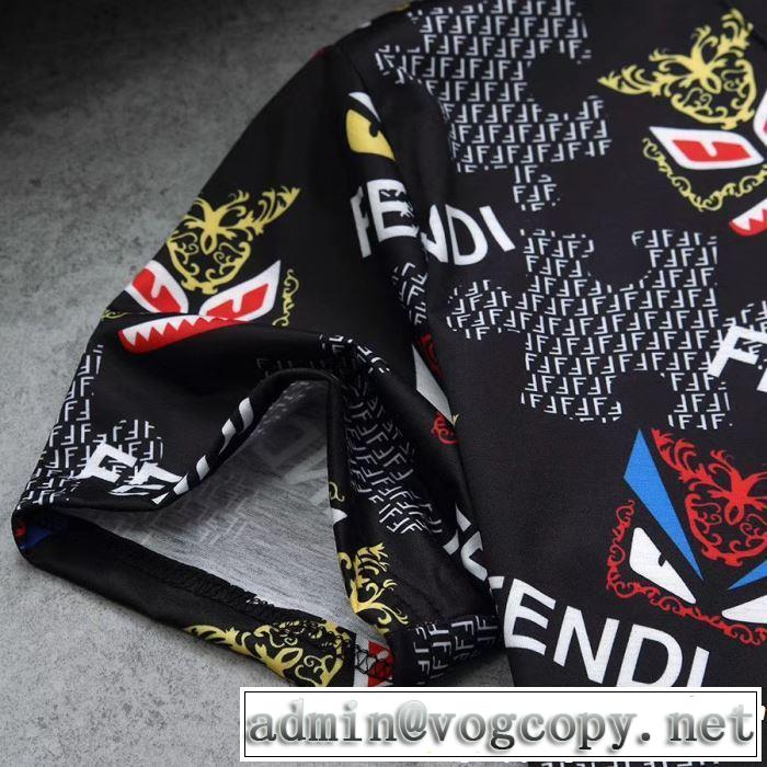 上品な涼やかさある印象に 《2019年》今、注目のストリート FENDI フェンディ 半袖Tシャツ 3色可選