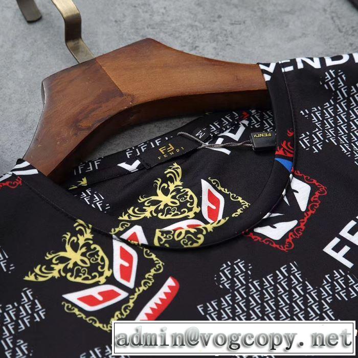 上品な涼やかさある印象に 《2019年》今、注目のストリート FENDI フェンディ 半袖Tシャツ 3色可選