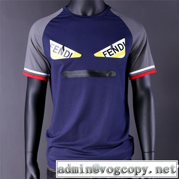 2019春夏は人気定番 FENDI フェンディ 半袖Tシャツ 2色可選 人気ストリートブランド新品 夏らしい季節感
