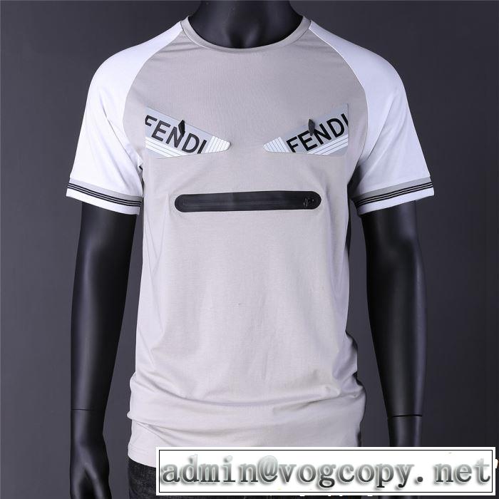 2019春夏は人気定番 FENDI フェンディ 半袖Tシャツ 2色可選 人気ストリートブランド新品 夏らしい季節感