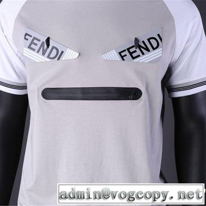 2019春夏は人気定番 FENDI フェンディ 半袖Tシャツ 2色可選 人気ストリートブランド新品 夏らしい季節感