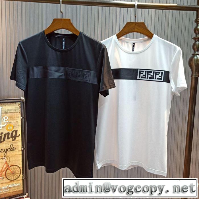 半袖Tシャツ 2色可選 オシャレ印象で人気の高い 2019年夏の一押しファッションアイテム FENDI フェンディ