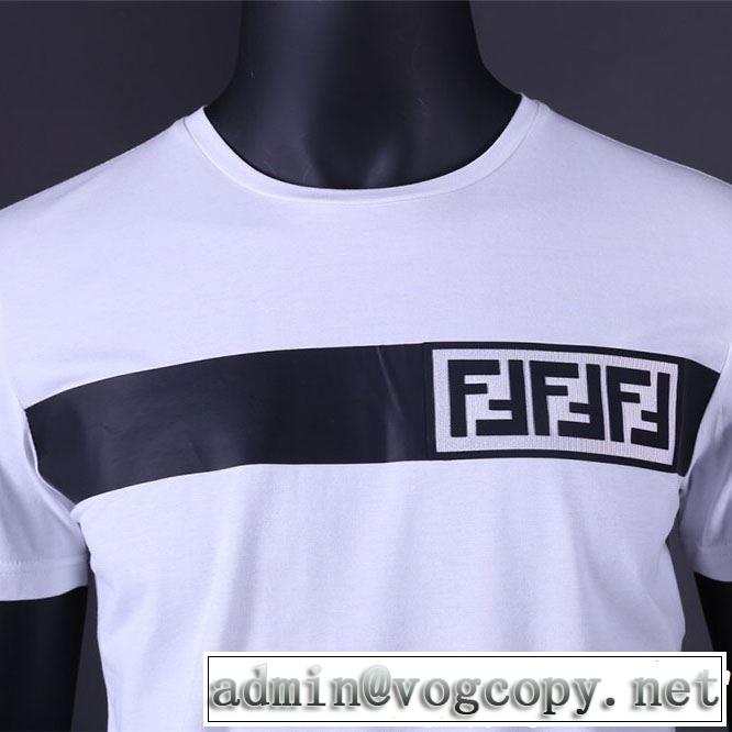 半袖Tシャツ 2色可選 オシャレ印象で人気の高い 2019年夏の一押しファッションアイテム FENDI フェンディ