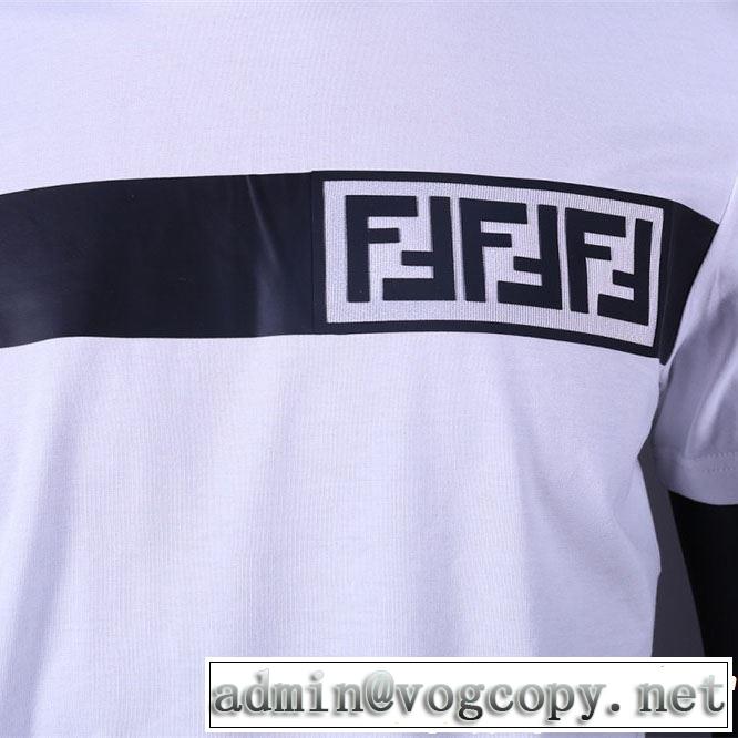 半袖Tシャツ 2色可選 オシャレ印象で人気の高い 2019年夏の一押しファッションアイテム FENDI フェンディ