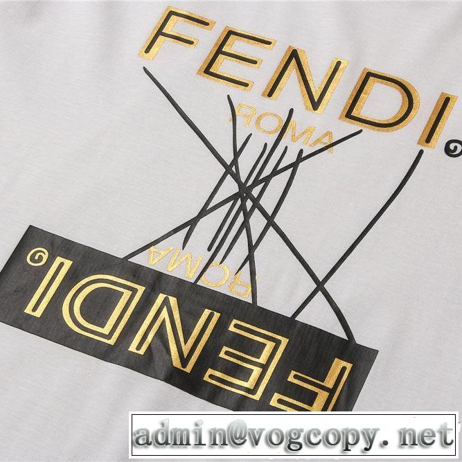 【2019年】夏のファッション FENDI フェンディ 半袖Tシャツ 3色可選 最新のトレンドブランド人気的