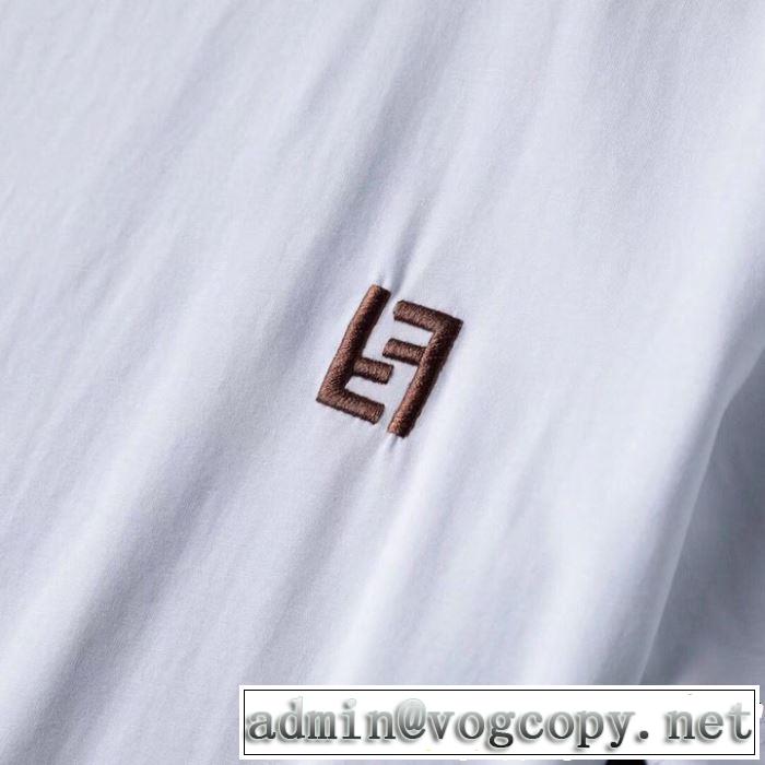 2019年春夏流行ファッション 高級感が好評です 大人の可愛さを引き立て FENDI フェンディ 半袖Tシャツ 2色可選