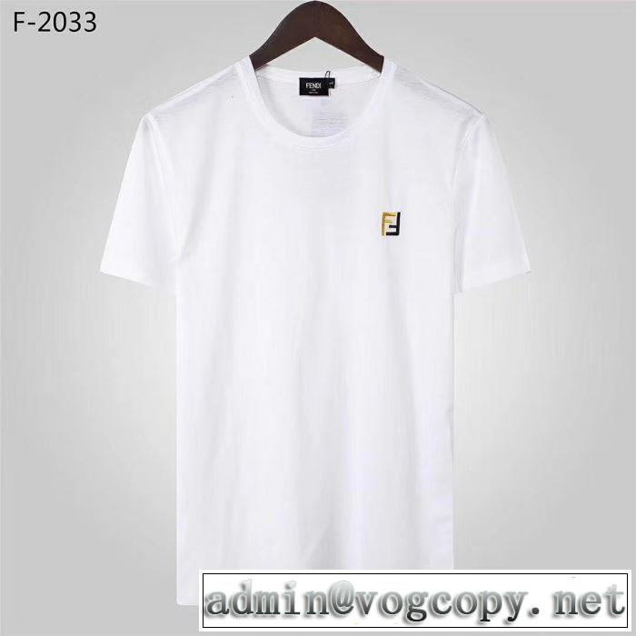 《2019年》今、注目のストリート FENDI 魅力的なカラー使い Tシャツ/半袖 2色可選 フェンディ