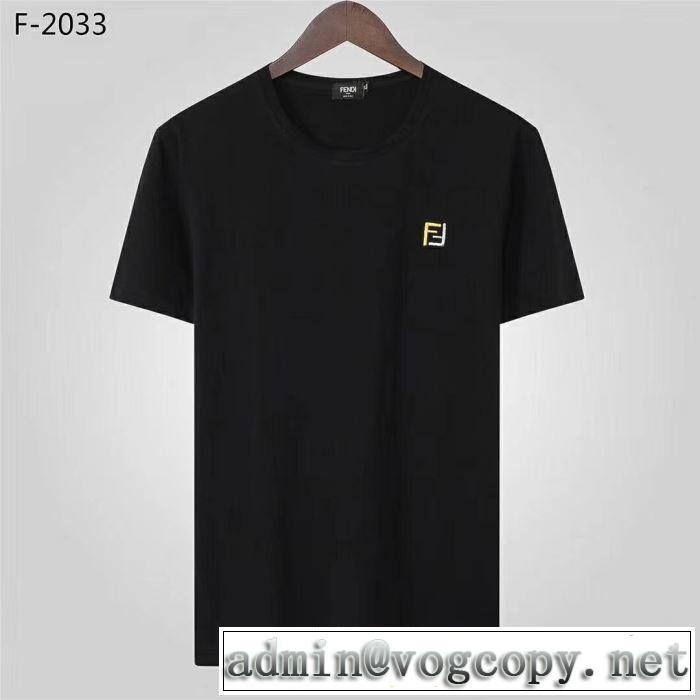 《2019年》今、注目のストリート FENDI 魅力的なカラー使い Tシャツ/半袖 2色可選 フェンディ