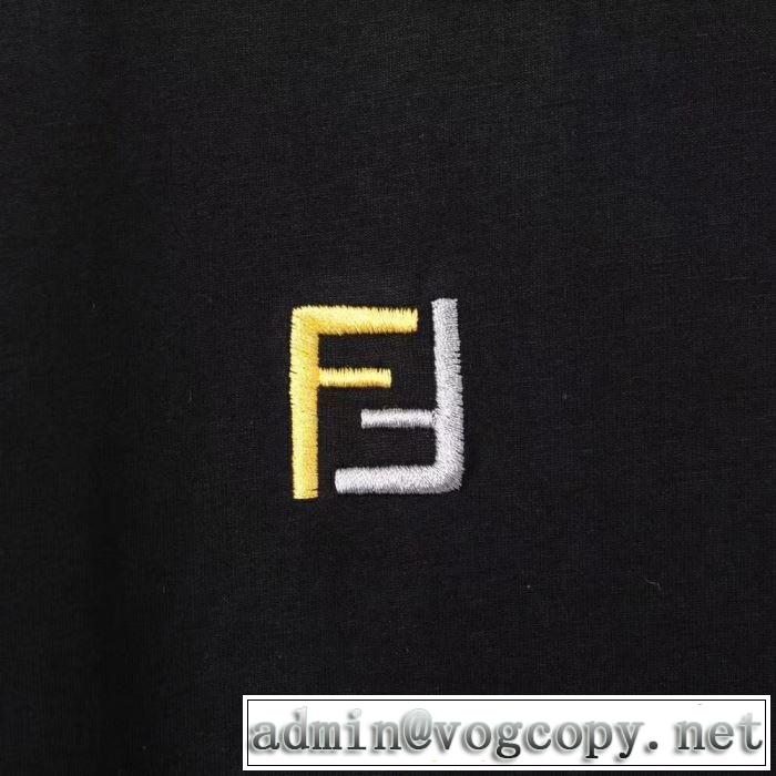 《2019年》今、注目のストリート FENDI 魅力的なカラー使い Tシャツ/半袖 2色可選 フェンディ