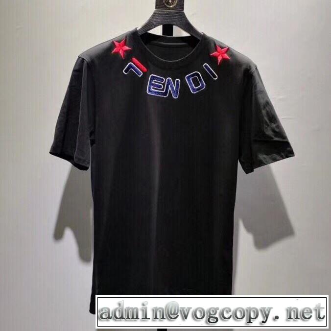 おすすめな大人のトレンド Tシャツ/半袖 2色可選 フェンディ2019春夏は人気定番 FENDI セールで格安